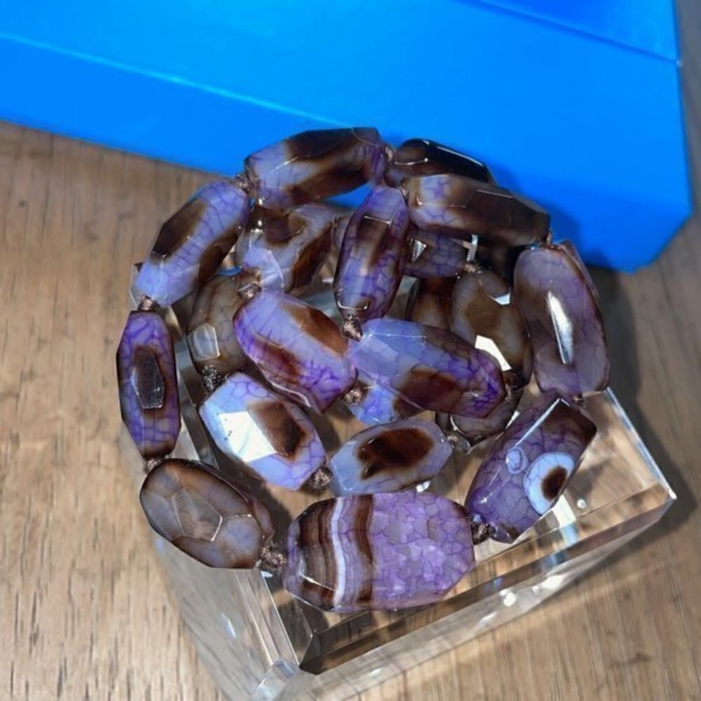 Colleen Lopez Faceted AGATE Necklace - Picture 4 of 9